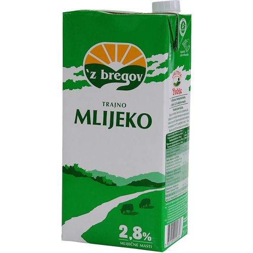 Z bregov trajno mlijeko 2,8% mm 2l s čepom slika 1