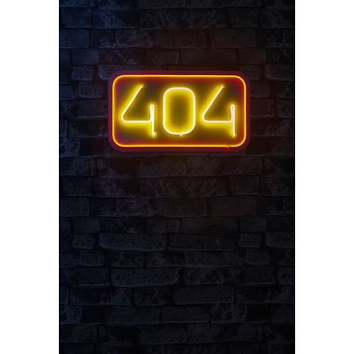 Wallity Ukrasna plastična LED rasvjeta, 404 Not Found - Red, Yellow slika 2