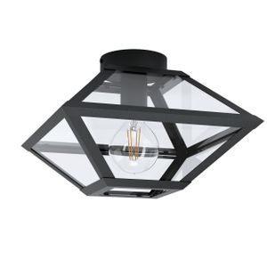 Eglo stropna rasvjeta casefabre e27 1x60w crno/prozirno š:310mm v:215mm
