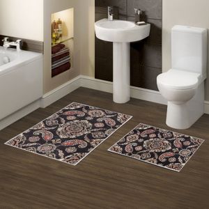 Set višebojnih prostirki za kupatilo Kt445 (2 komada)