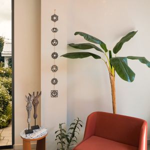 Chakra - APT406MS Crni Dekorativni Metalni Zidni Ukras