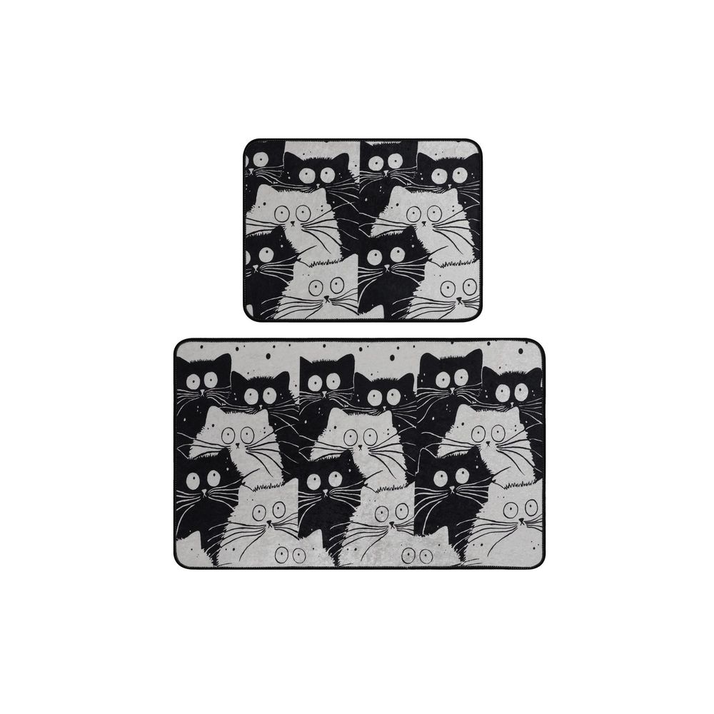 Set Kupatilskih Prostirki White Cats Multicolor (2 Komada) slika 5