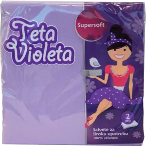 Violeta salvete dvoslojne  25/1 super soft, lila