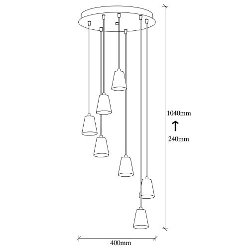 Fes - 6501 Black Chandelier slika 3