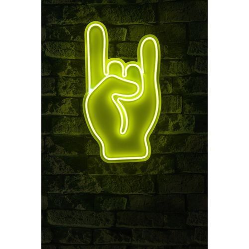 Wallity Ukrasna plastična LED rasvjeta, Rock N Roll Sign - Yellow slika 2