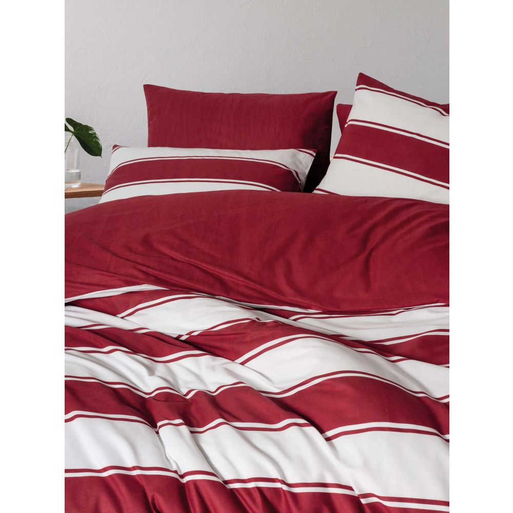 Ranforce double quilt cover set Jolly, colours: red, white slika 5