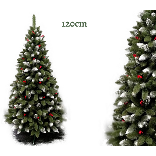 Umjetno božićno drvce – IZA s crvenim perlama – 120cm slika 1