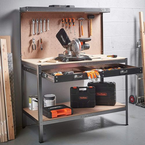 VonHaus workbench with connecting wall slika 8