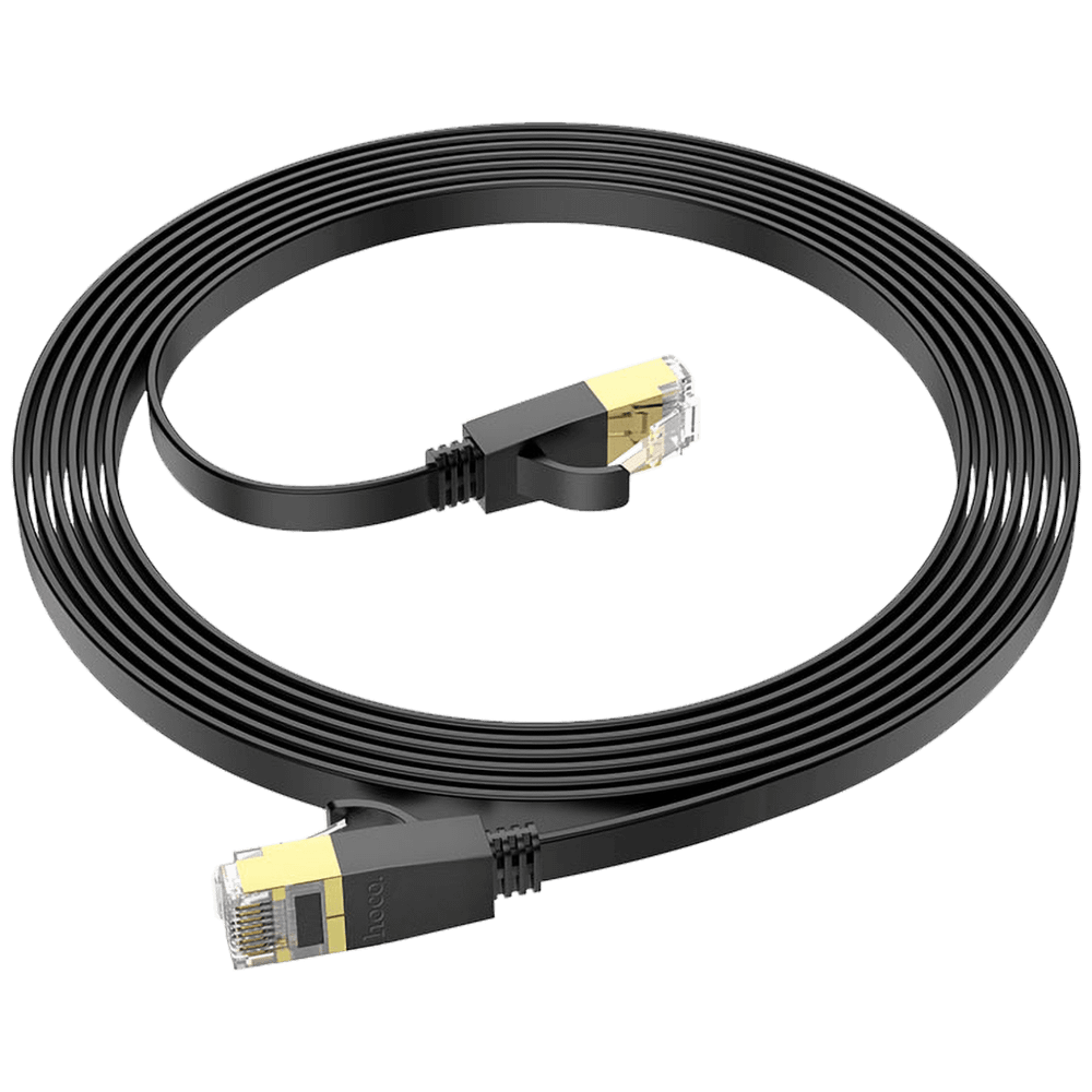 hoco. Mrežni kabl, CAT6, Gigabit Ethernet, flat, 3 met., crna - US07 General, 3 met. slika 3