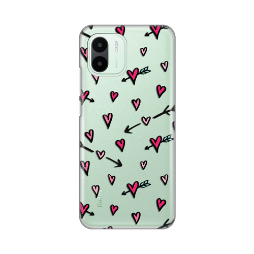 Torbica Silikonska Print Skin za Xiaomi Redmi A1/A2 Heart Pattern slika 1