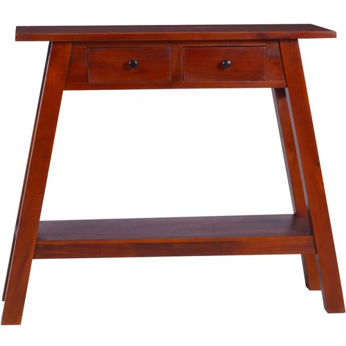 Konzolni stol klasični smeđi 90x30x75cm masivno drvo mahagonija slika 37