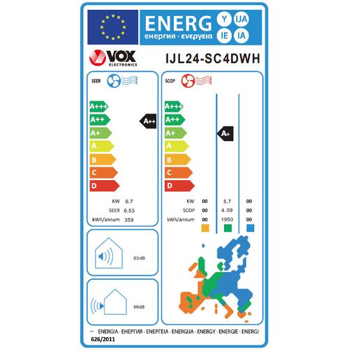 VOX klima uređaj IJL24-SC4DWH slika 2