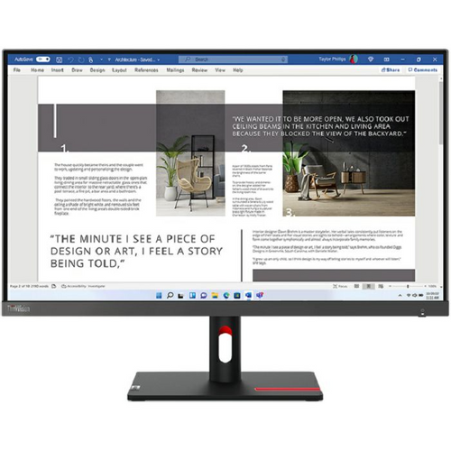 Monitor Lenovo ThinkVision S27i-30 63DFKAT4EU, 27", IPS, FHD, 4ms, 100Hz, HDMI slika 1