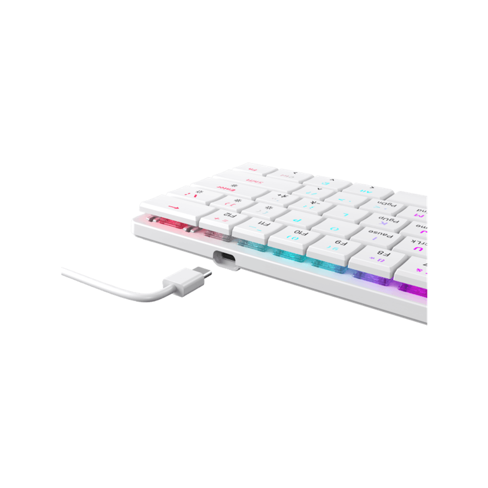 WHITE SHARK Tastatura GK-006221 NAGAMAKI / Bijela, Mehanička, US-Plavi prekidači slika 5