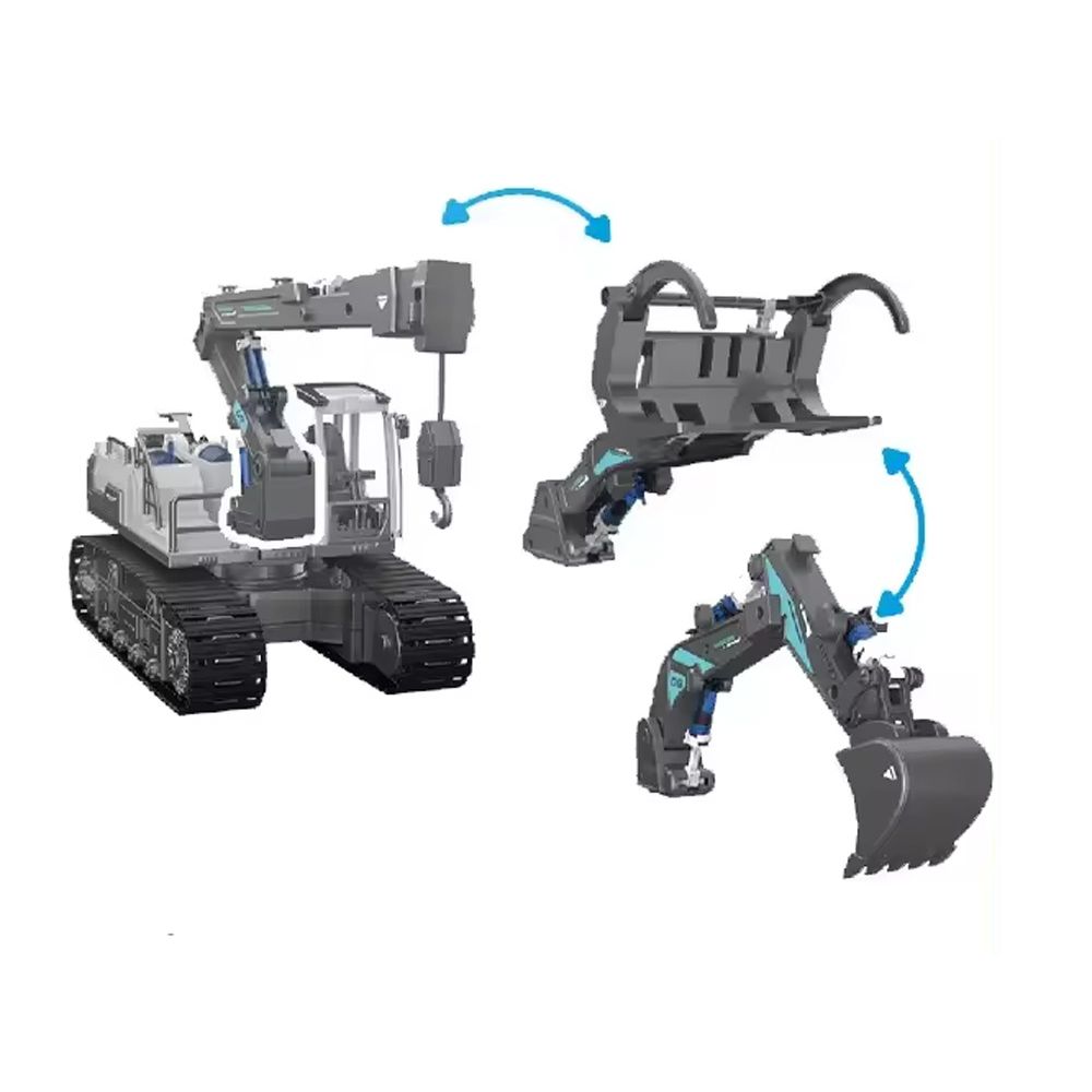 3u1 set građevinska mehanizacija bager kran utovarivač 168el za5013 slika 7