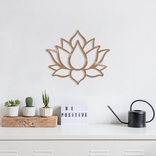 Wallity Lotus Flower 1 - Copper Copper Decorative Metal Wall Accessory slika 1