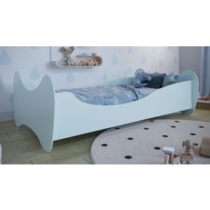 Drveni dječji krevet Lilly - plavi - 160*80 cm