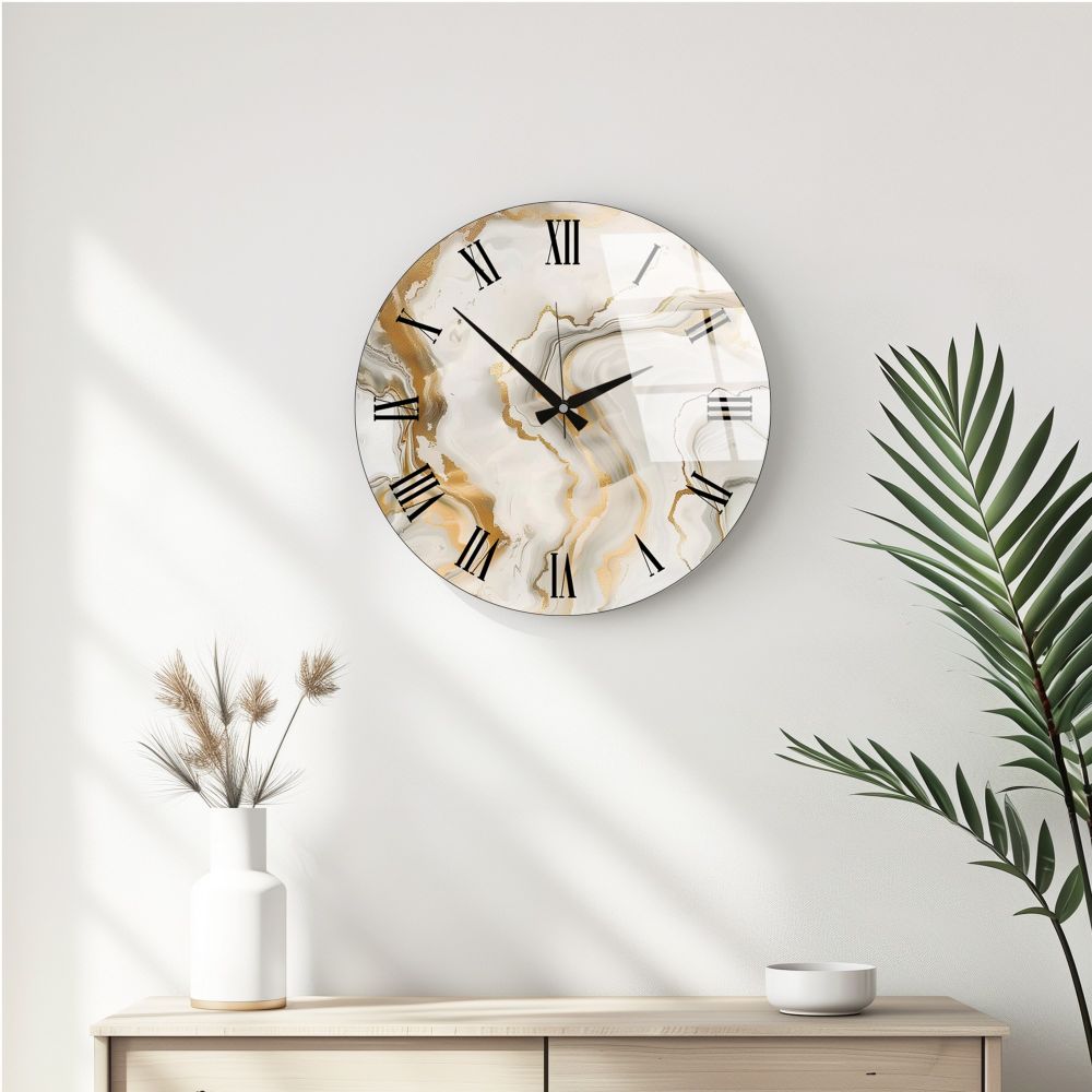 Decorative glass wall clock Huhu338 - 40 x 40, colour: multicolor slika 1