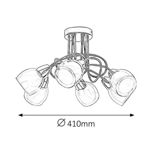 Rabalux Dave plafonska lampa E14 6x40W Moderna rasveta slika 2