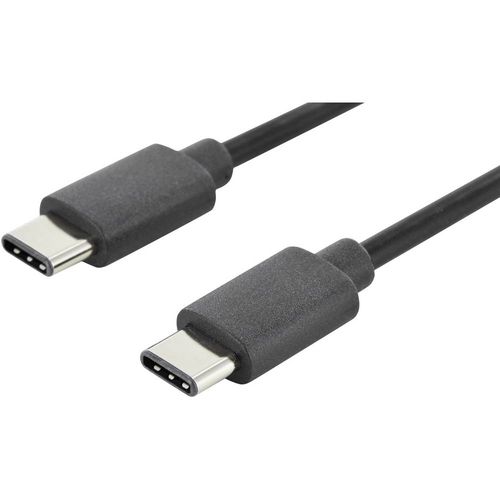 Digitus USB kabel USB 2.0 USB-C® utikač, USB-C® utikač 1.80 m crna okrugli, utikač primjenjiv s obje strane, dvostruko zaštićen AK-300138-018-S slika 1