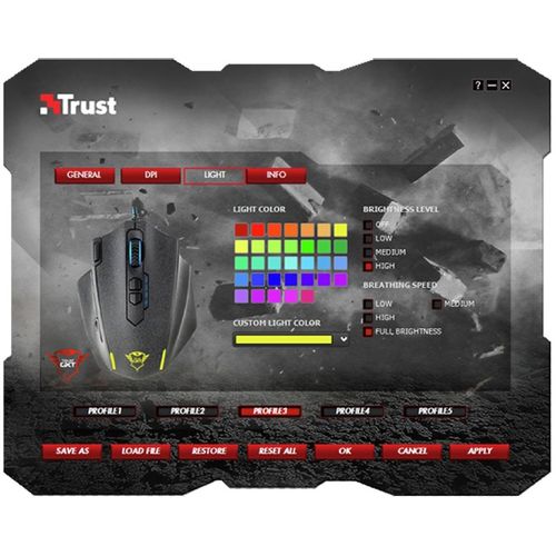 Trust Miš GXT155 Caldor, gaming, optički, žični, USB, crni (20411) slika 8