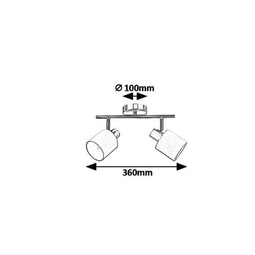 Rabalux Natina,spot, E14 2X MAX25W,braon/hrom slika 2