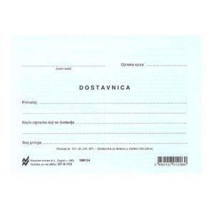 X-113 DOSTAVNICA U VLASTITE RUKE - PLAVA; List, 14,8 x 10,5 cm