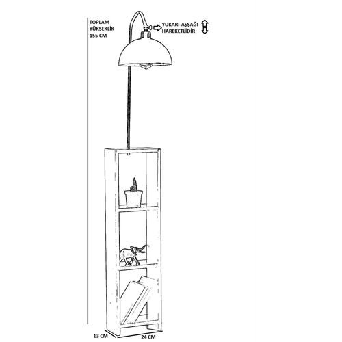 Stelo 8744-1 Black
Walnut Floor Lamp slika 4