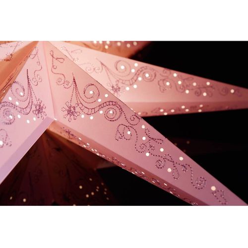 Konstsmide 2982-134 božićna zvijezda  N/A žarulja, LED ružičasta  vezena, s izrezanim motivima, s prekidačem Konstsmide 2982-134 božićna zvijezda   žarulja, LED ružičasta  vezena, s izrezanim motivima, s prekidačem slika 2