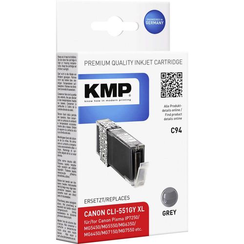 KMP tinta zamijenjen Canon CLI-551GY, CLI-551GY XL kompatibilan  siv C94 1519,0041 slika 1