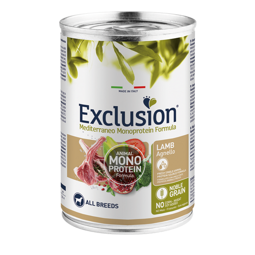 Exclusion Mediterraneo Monoprotein Formula Adult All breed, potpuna hrana za pse, janjetina, 400 g slika 1