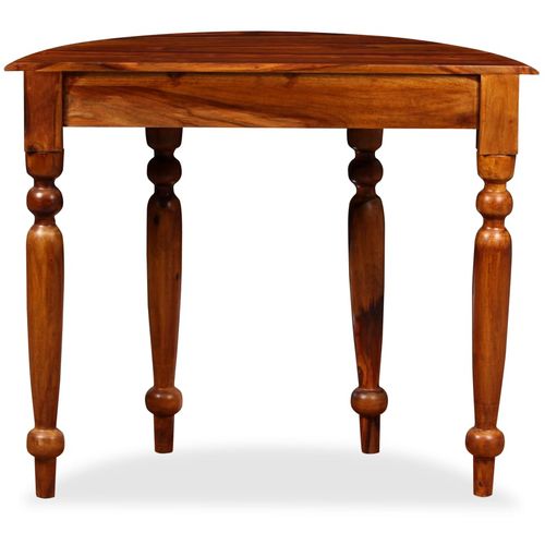 Konzolni stol od masivnog drva šišama 90 x 40 x 76 cm poluokrugli slika 39
