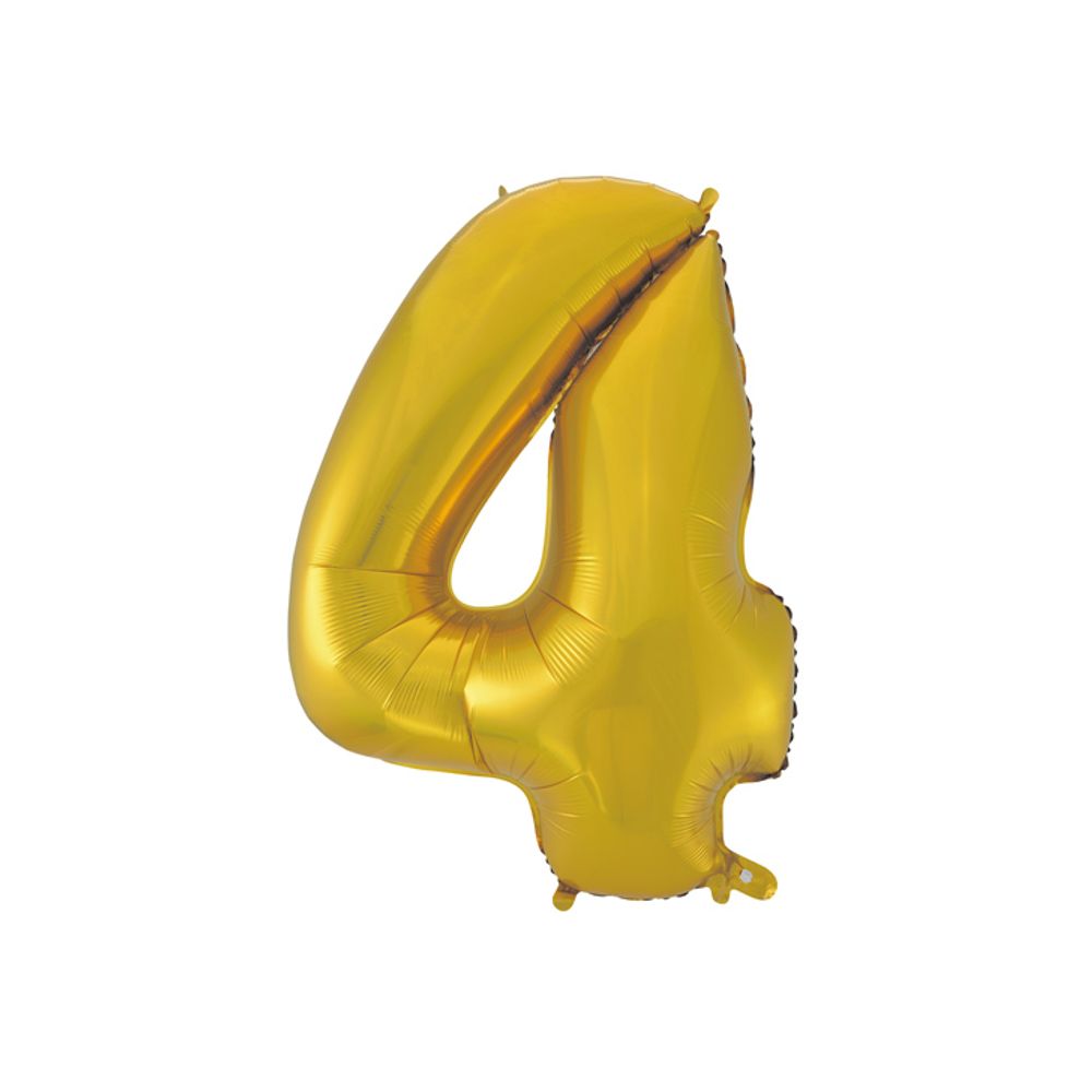 HS-C45ZM4 Folijski balon 4 Zlatni 92cm slika 1