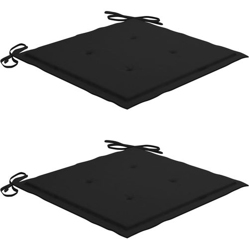 Stolica za ljuljanje s crnim jastukom od masivne tikovine slika 11