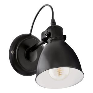 Eglo zidna lampa 'Priddy' E27, crna/bijela