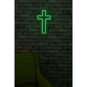 Wallity Ukrasna plastična LED rasvjeta, Cross Sign - Green