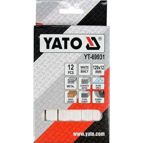 Yato tehnička kreda, 12 komada, bijela slika 1