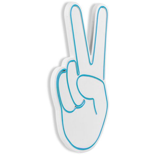 Wallity Ukrasna plastična LED rasvjeta, Victory Sign - Blue slika 7