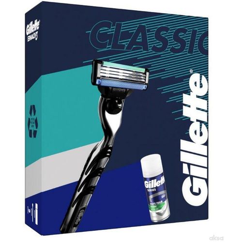  Gillette Giftset Mach 3 brijač i pena za brijanje Gillette Series 100ml slika 1