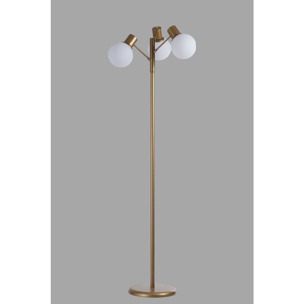 Opviq Podna lampa 234, Bijela, Zlatna slika 3