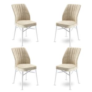 Flex - Set Bijelih Stolica (4 Komada)