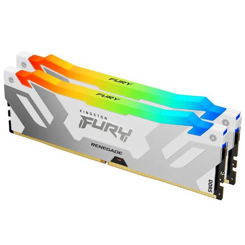 KINGSTON DIMM DDR5 32GB (2x16GB kit) 6800MT/s KF568C36RWAK2-32 FURY Renegade RGB White XMP slika 1