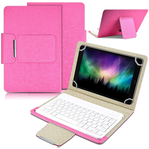 Torbica sa Bluetooth Tastaturom Leather za Tablet 11 Univerzalna pink slika 1