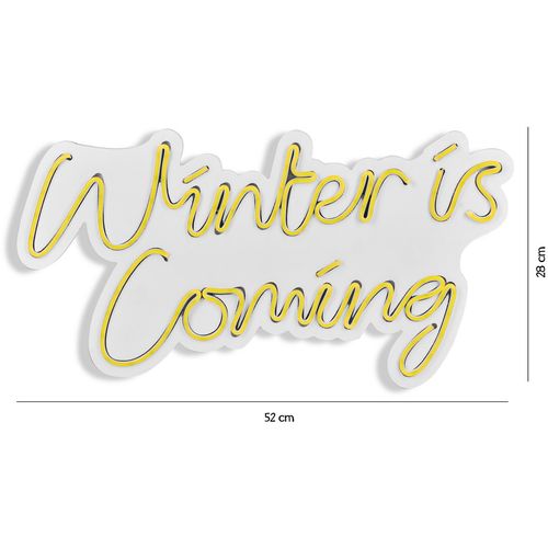 Wallity Ukrasna plastična LED rasvjeta, Winter is Coming - Yellow slika 8