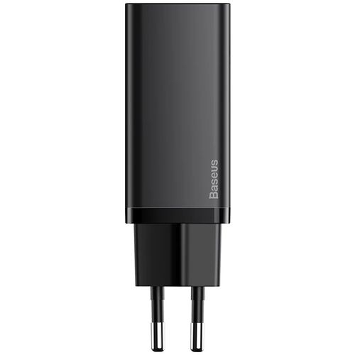 Punjač za mobitel Baseus GaN2 Lite Quick Charger USB-C+USB 65W EU, zidni, crni slika 4