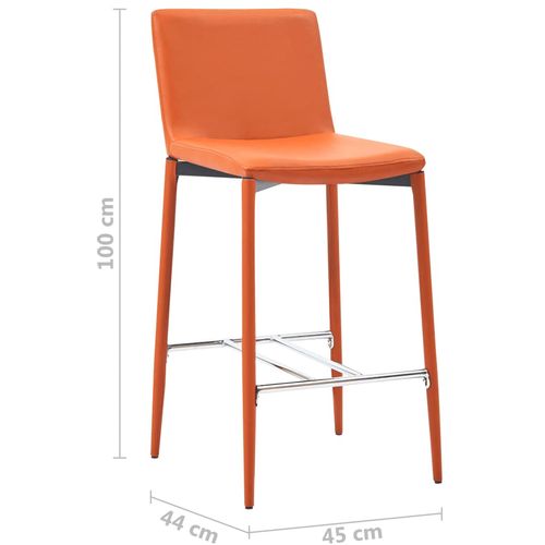 Barski stolci od umjetne kože 2 kom narančasti slika 46
