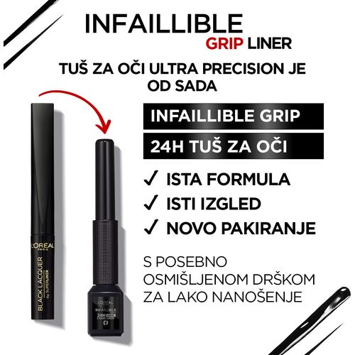L'Oréal Paris Infaillible Grip 24h Matte Liquid Liner Vinyl Black slika 6
