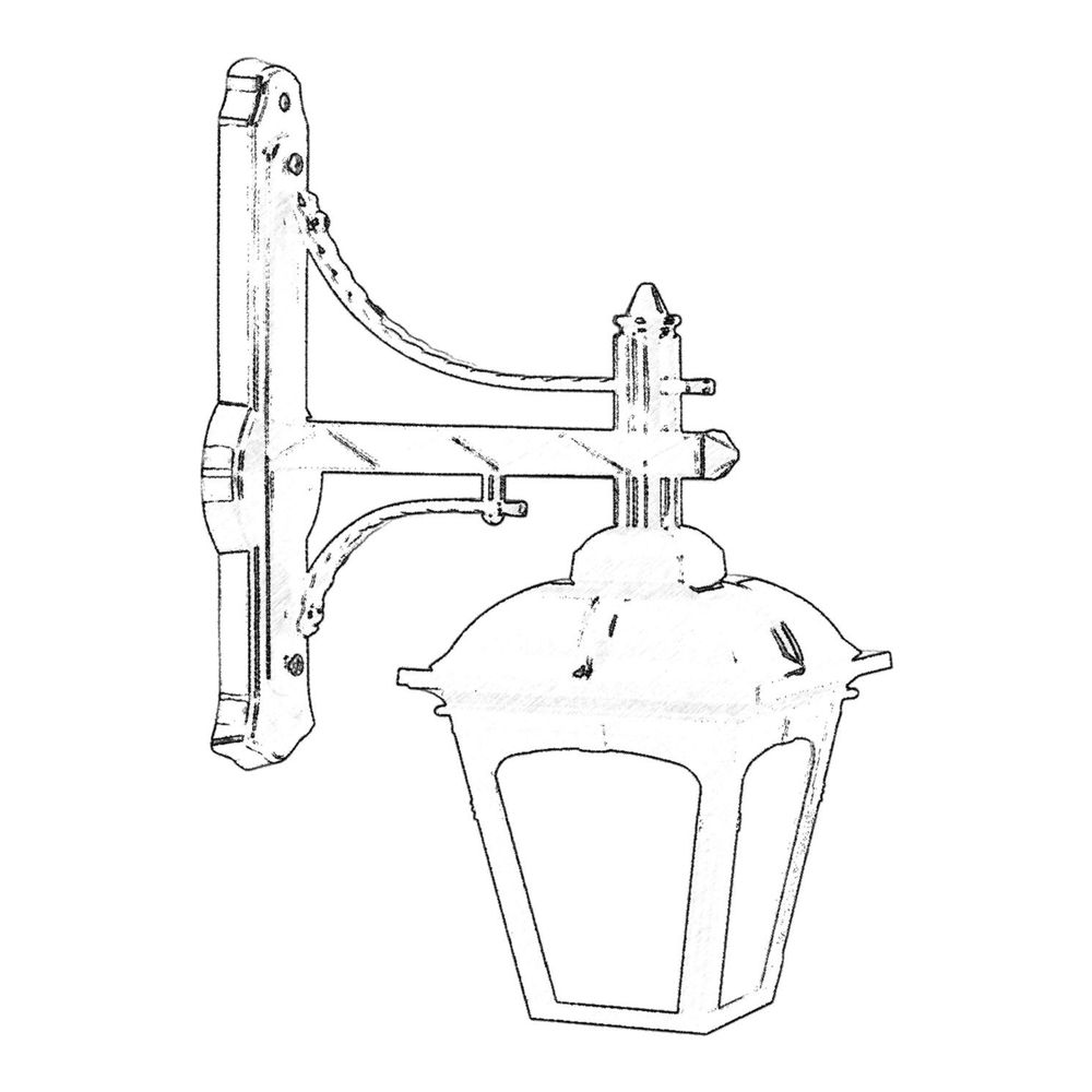 BAP-68185-BSY-M2 Crna Spoljna Zidna Lampa slika 2