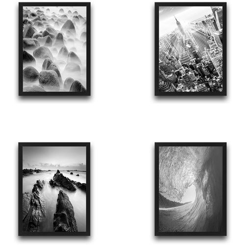 Wallity Uokvirena slika (4 komada), Black  and  White Set slika 2