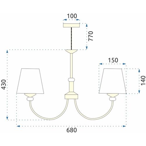 TOOLIGHT Viseća svjetiljka s kristalima APP1014-5CP slika 13